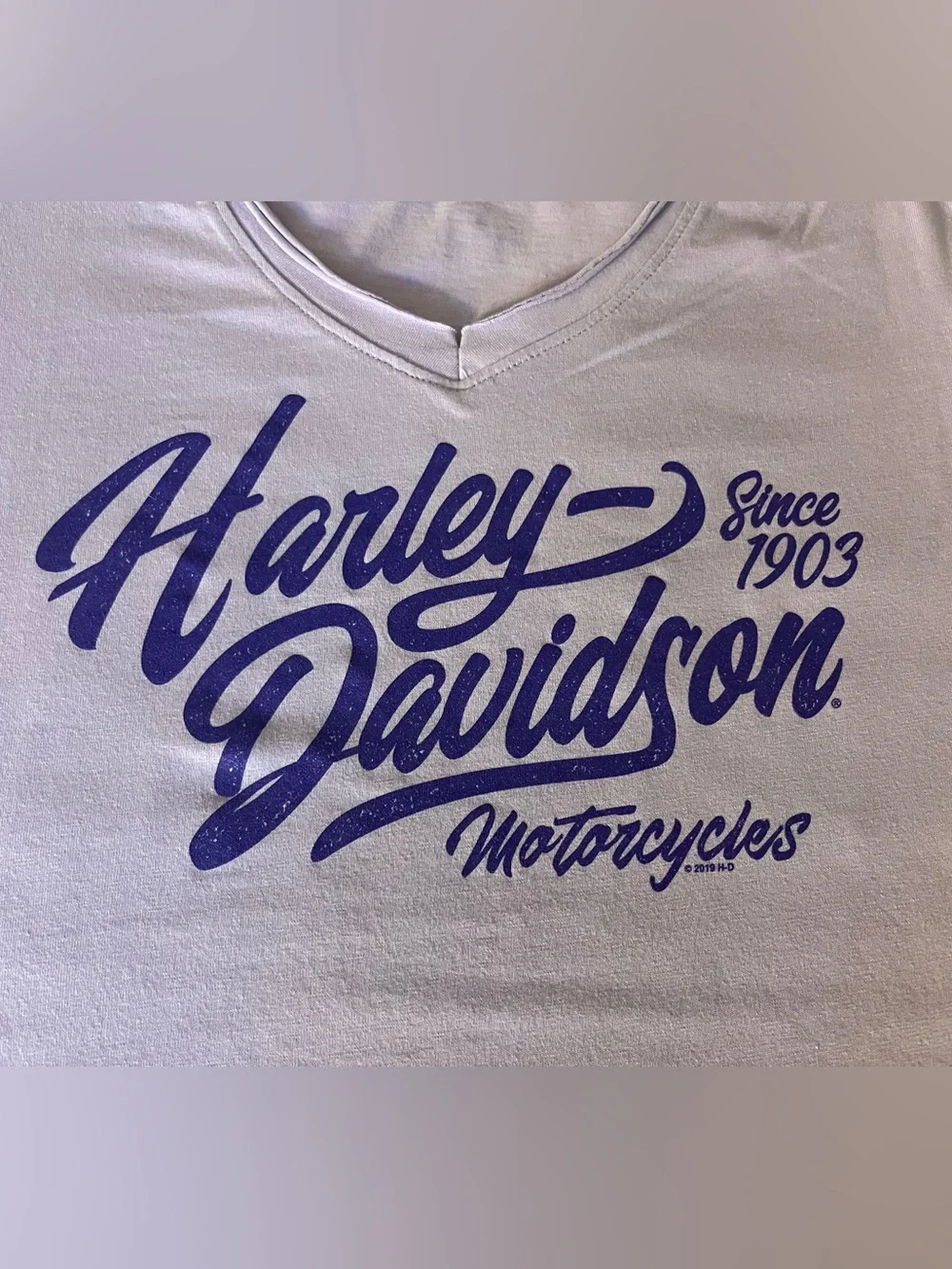 Harley-Davidson Lavender V-Neck Tee